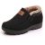 Zapatillas de estar por casa Hombre Wool Lined Suede Mocasín forro cálido Invierno,Negro,40 EU,25 cm talón a los pies